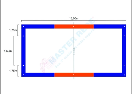 Marcação Poliester Bicolor para Beach Tennis - Foto 1